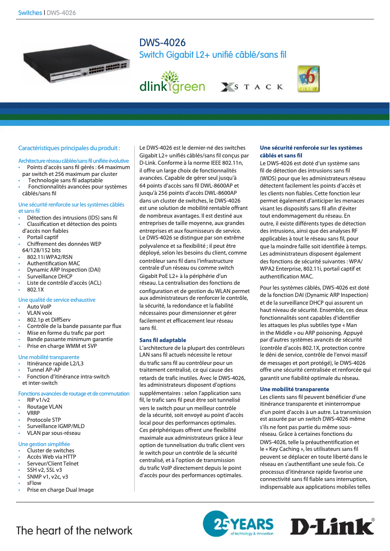 Image de la première page du manuel de l'appareil DWS-4026