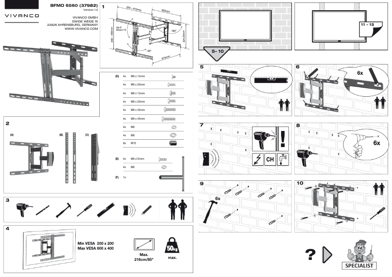 Page 1 de la notice Manuel utilisateur Vivanco BFMO 6560