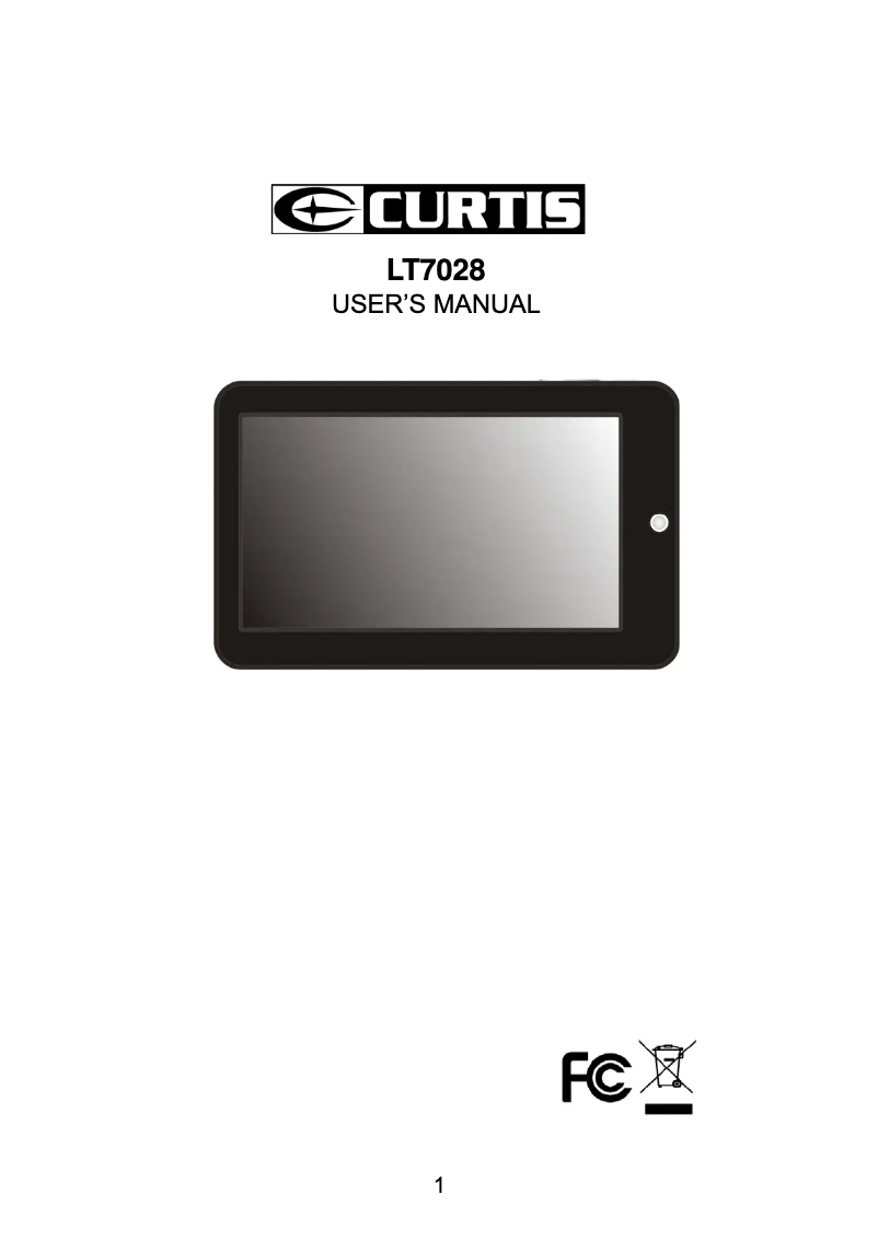 Page n°1 - Manuel utilisateur Curtis LT7028