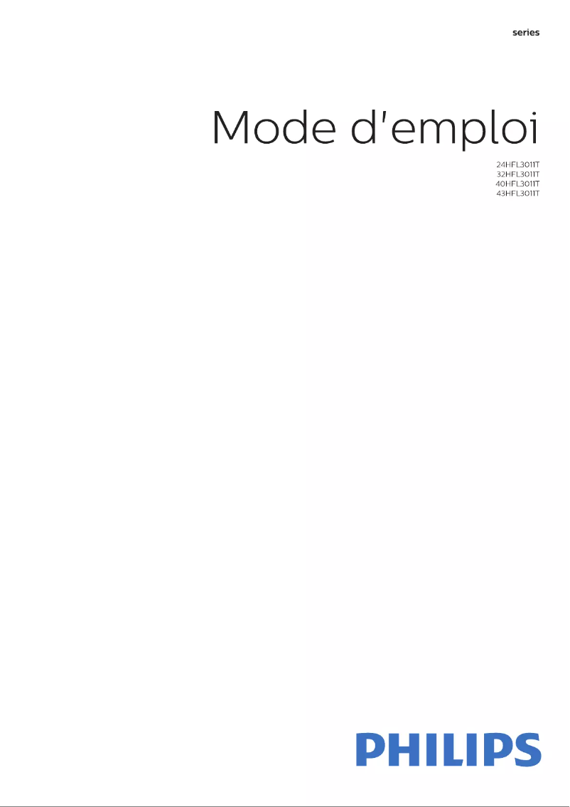 Page 1 de la notice Manuel utilisateur Philips 43HFL3011T