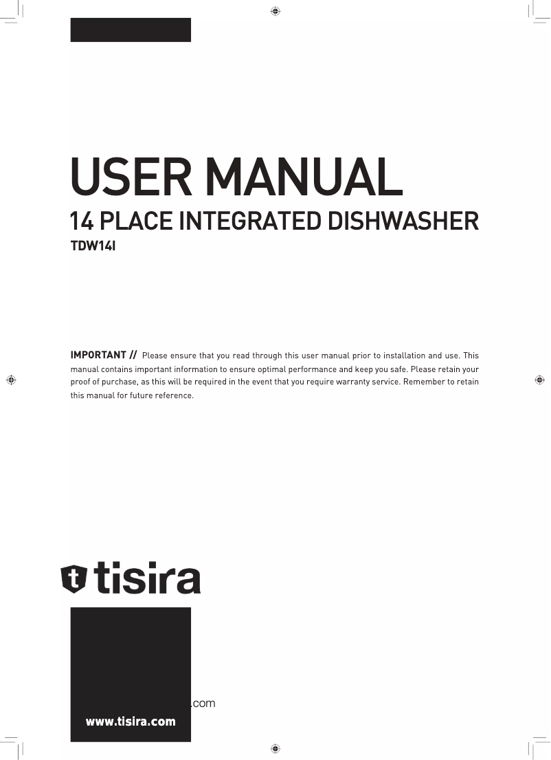 Page n°1 - Mode d'emploi Tisira TDW14I