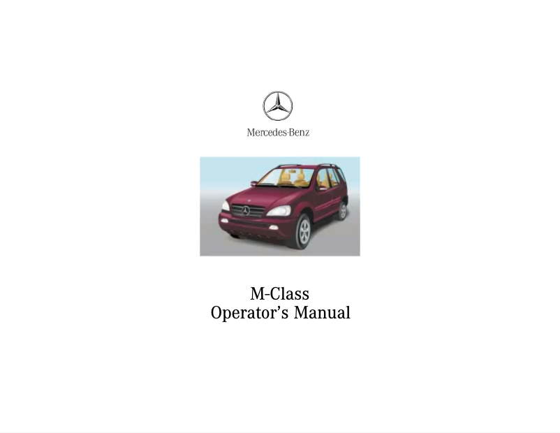 Imagen de la primera página del manual del dispositivo ML55 AMG (2002)