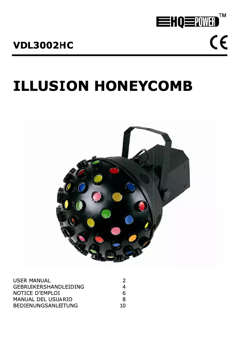 Page n°1 - Manuel utilisateur HQ Power VDL3002HC