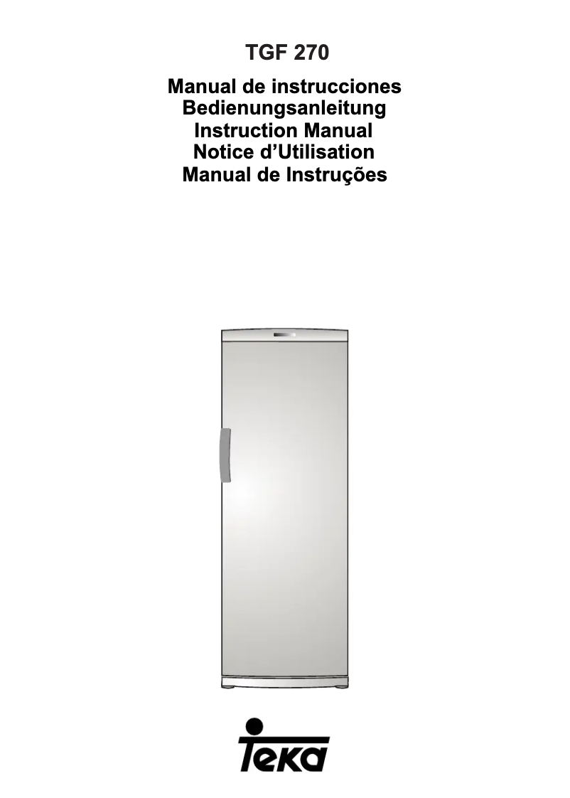 Page 1 de la notice Manuel utilisateur Teka TGF 270