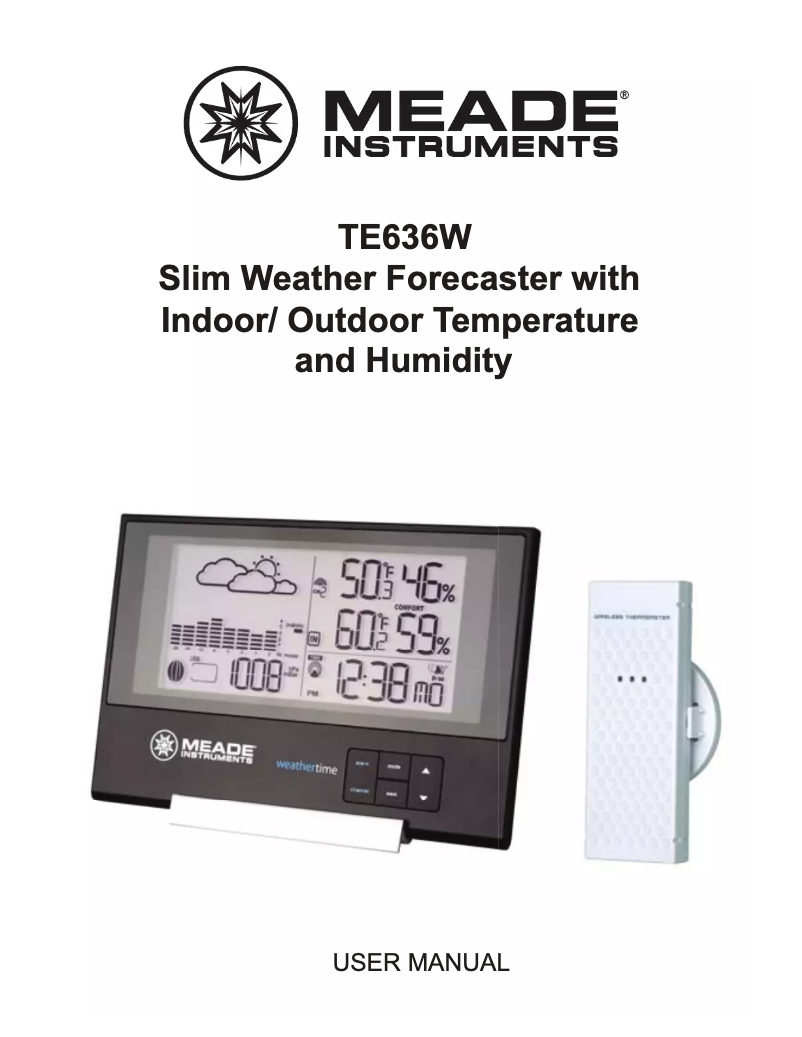Page 1 de la notice Manuel utilisateur Meade TE636W