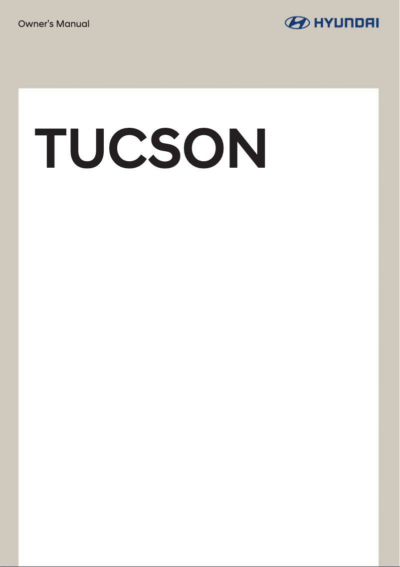 First page image of the manual for Tucson (2023)