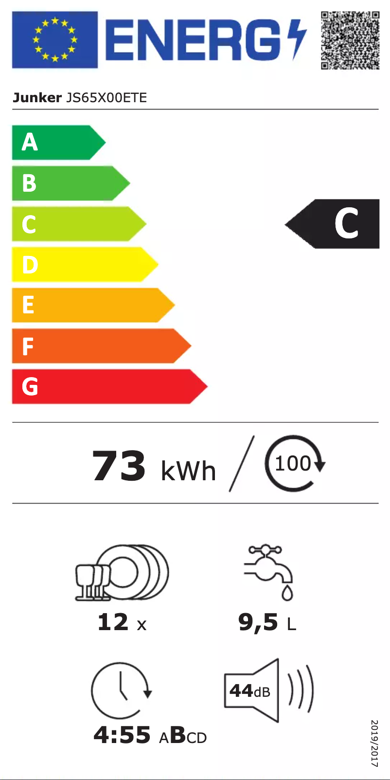 Image de la première page du manuel de l'appareil JS65X00ETE