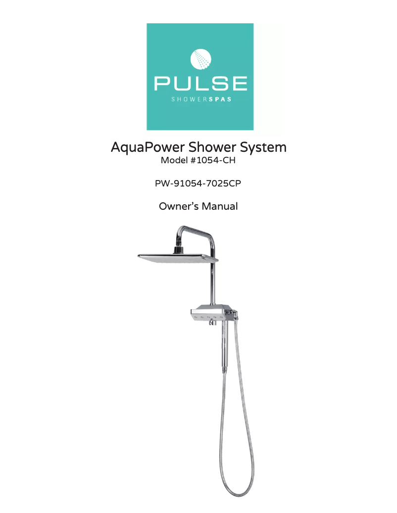 Page 1 de la notice Manuel utilisateur Pulse ShowerSpas AquaPower 1054-CH