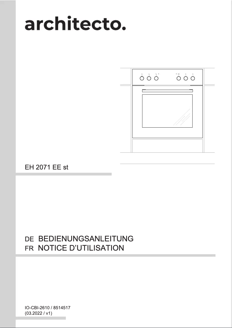 Page 1 de la notice Manuel utilisateur Amica EH 2071 EE st