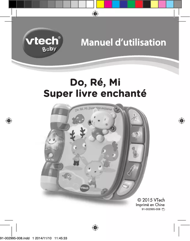 Page 1 de la notice Manuel utilisateur Vtech Do, Re, Mi, super livre enchanté assortis