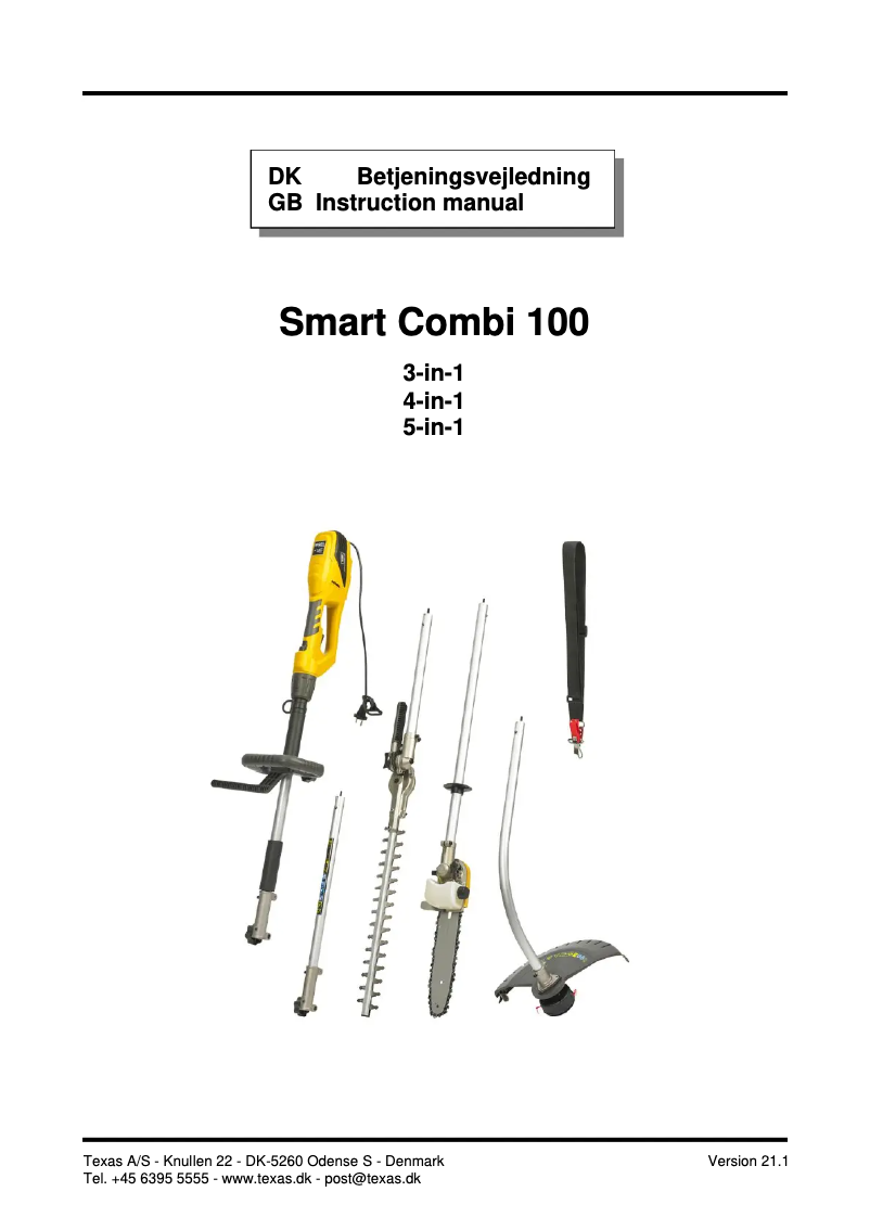 Page n°1 - Manuel utilisateur Texas Smart Combi 100