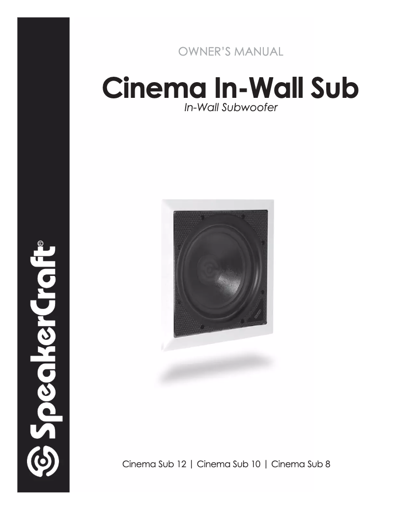 Image de la première page du manuel de l'appareil Cinema Sub 10