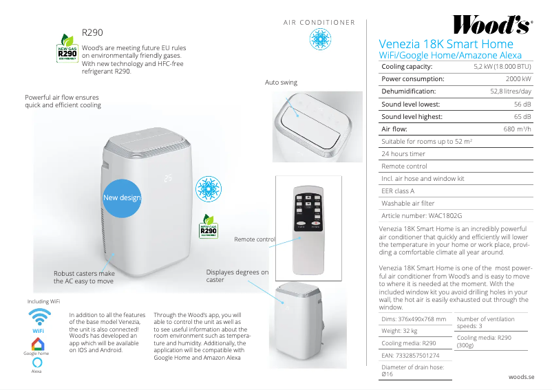 Imagen de la primera página del manual del dispositivo Venezia 18K