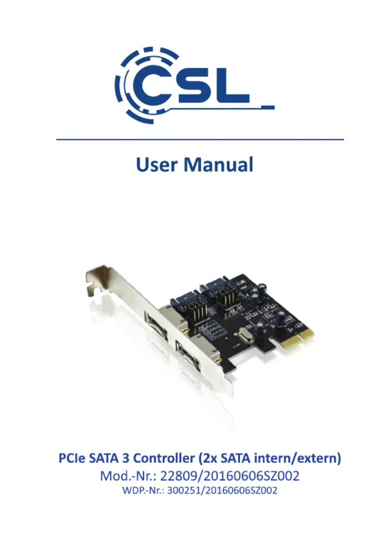 Page n°1 - Manuel utilisateur CSL 300251