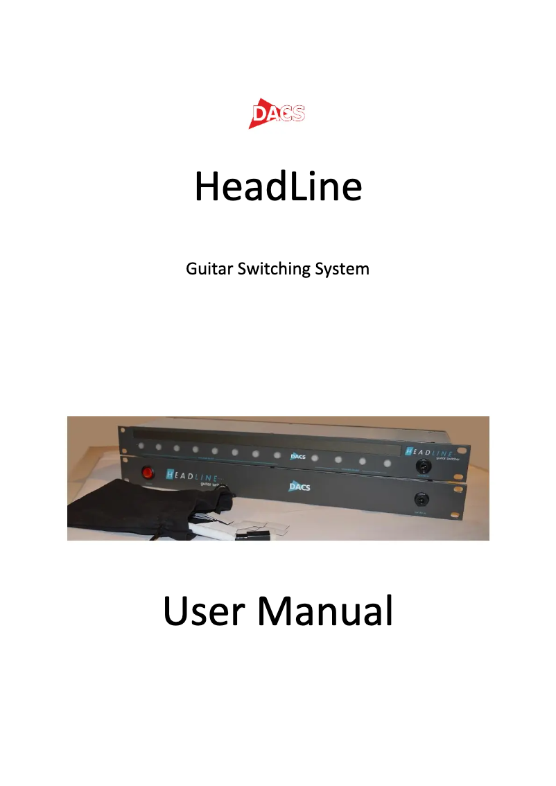 Page n°1 - Manuel utilisateur DACS Audio HeadLine