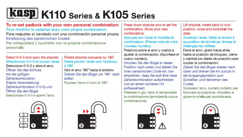 Page 1 de la notice Manuel utilisateur Kasp K10520BLAD