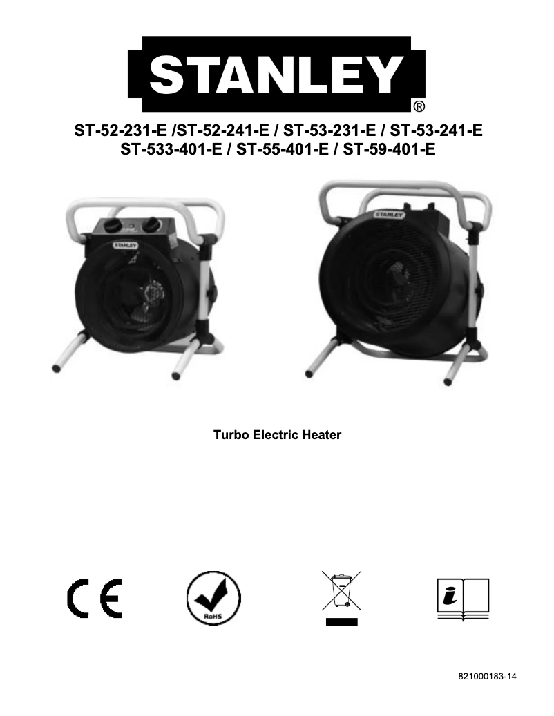 Page n°1 - Manuel utilisateur Stanley ST-52-231-E