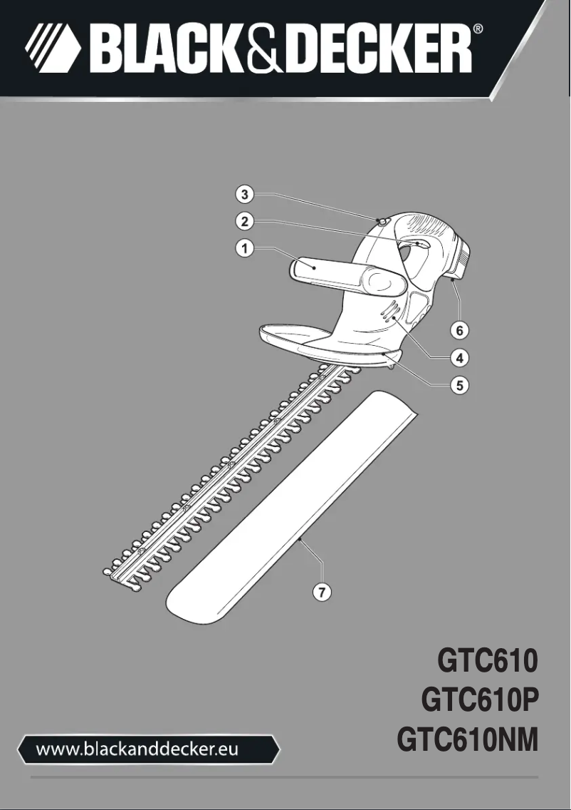 Page 1 de la notice Manuel utilisateur Black & Decker GTC610