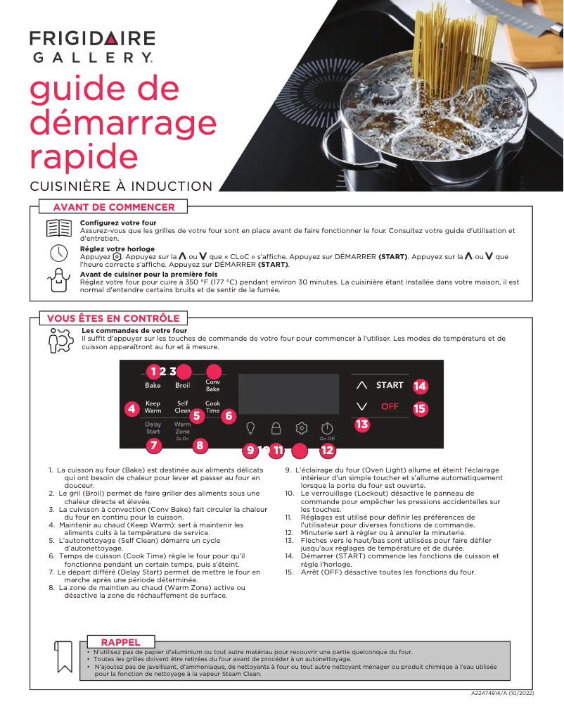 Image de la première page du manuel de l'appareil FCFI3083AS
