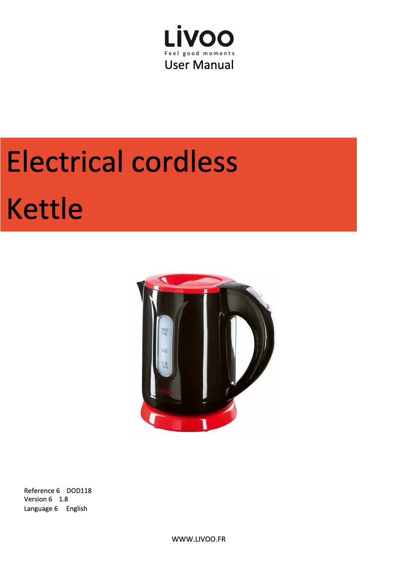 Image de la première page du manuel de l'appareil DOD114