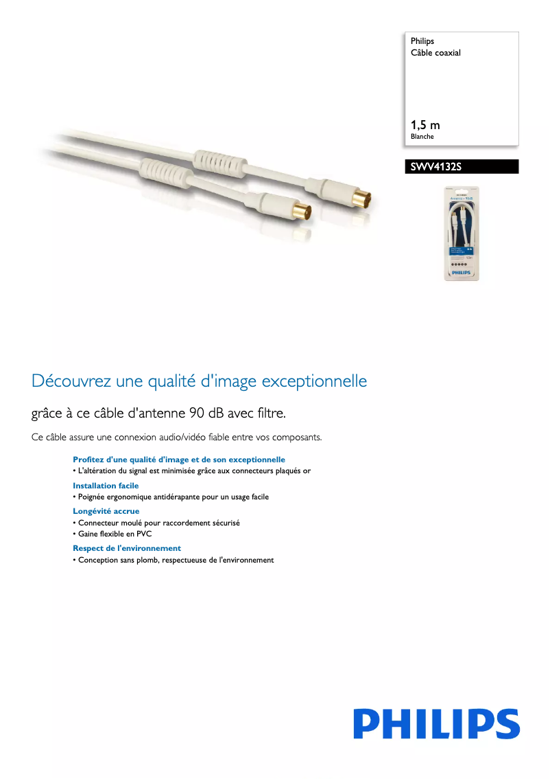 Image de la première page du manuel de l'appareil SWV4132S