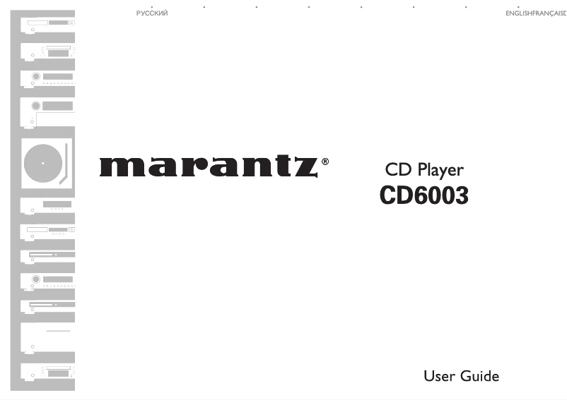 Página 1 del manual Manual de usuario Marantz CD6003