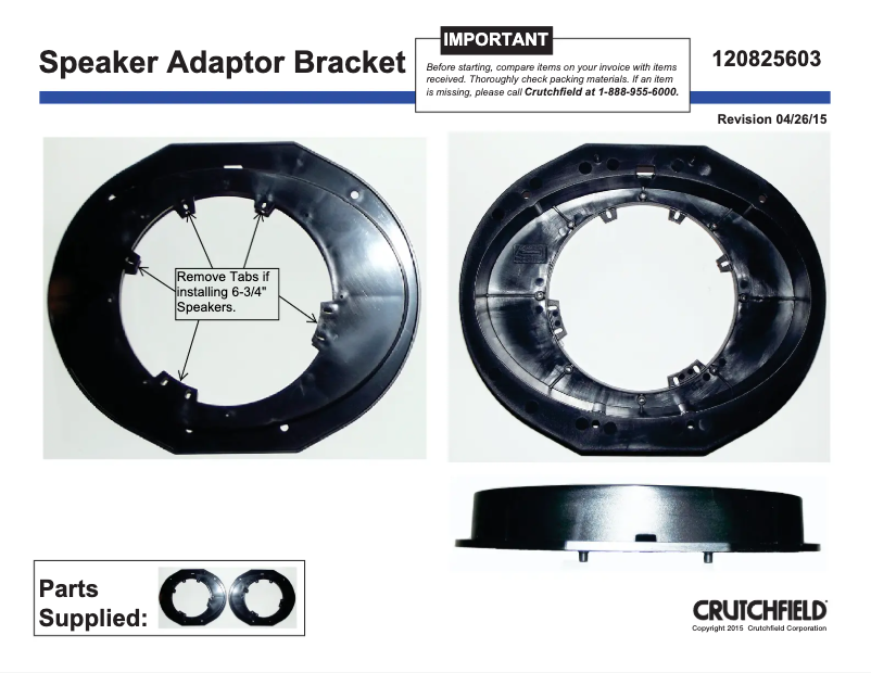 Page n°1 - Manuel utilisateur Metra 82-5603