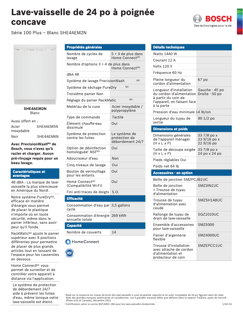 Imagen de la primera página del manual del dispositivo SHE4AEM2N