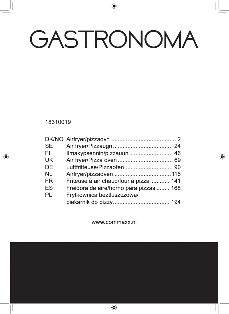 Imagen de la primera página del manual del dispositivo 18310019