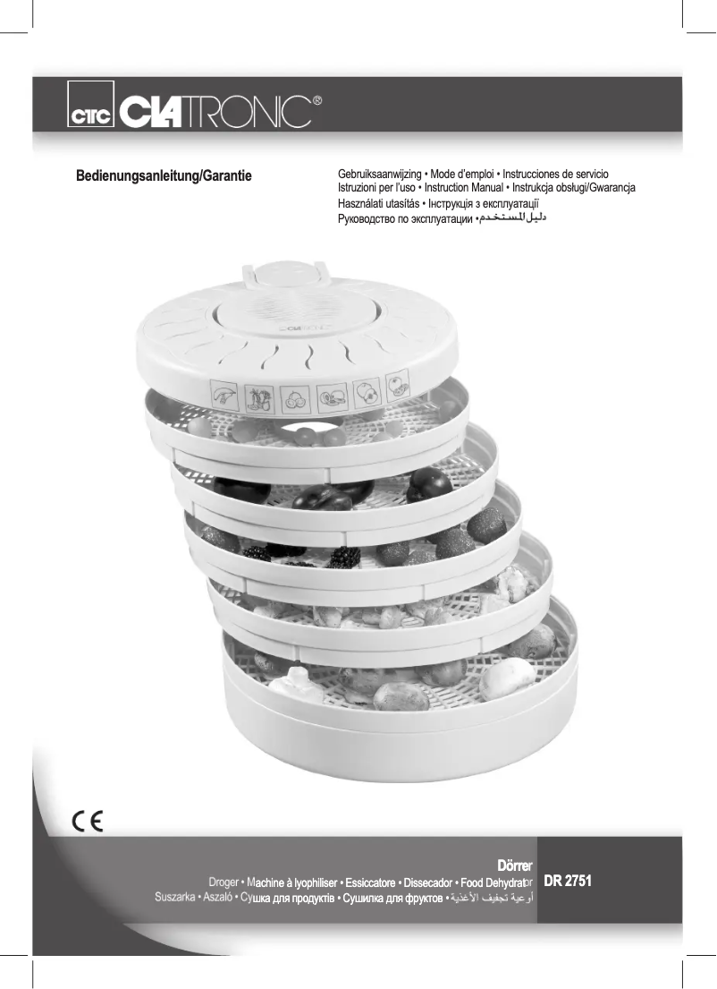 Page 1 de la notice Manuel utilisateur Clatronic DR 2751