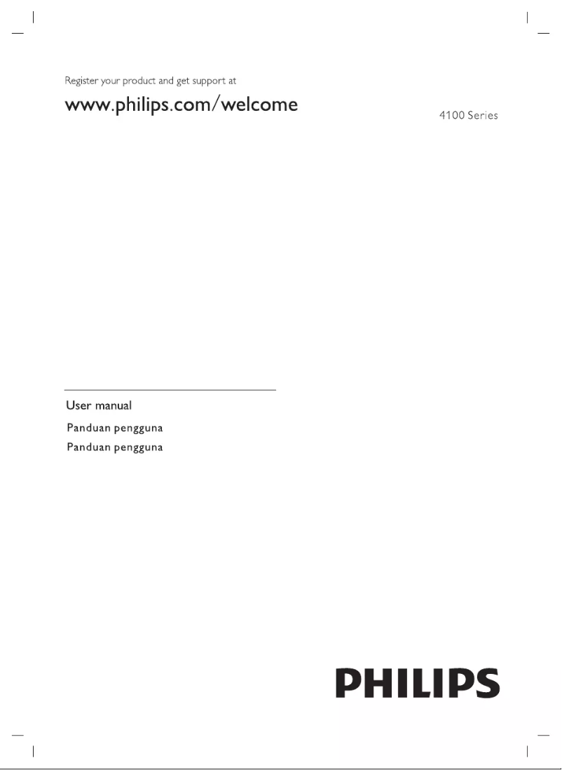 Image de la première page du manuel de l'appareil 40PFA4160S