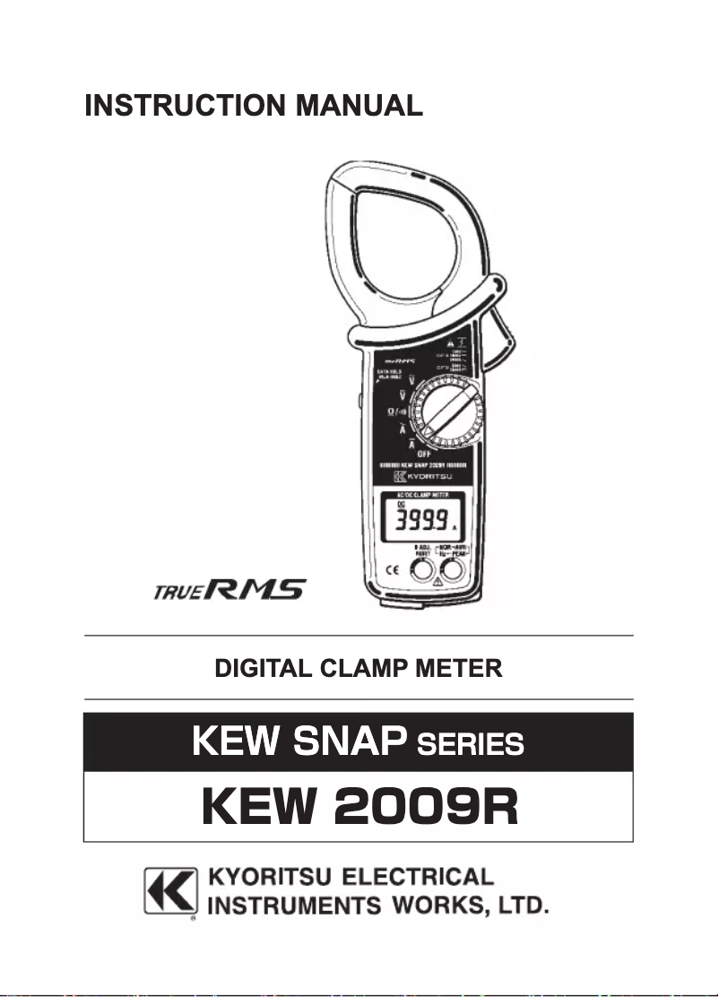 Página 1 del manual Manual de usuario Kyoritsu KEW 2009R