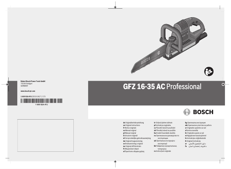 Page 1 de la notice Manuel utilisateur Bosch GFZ 16-35 AC