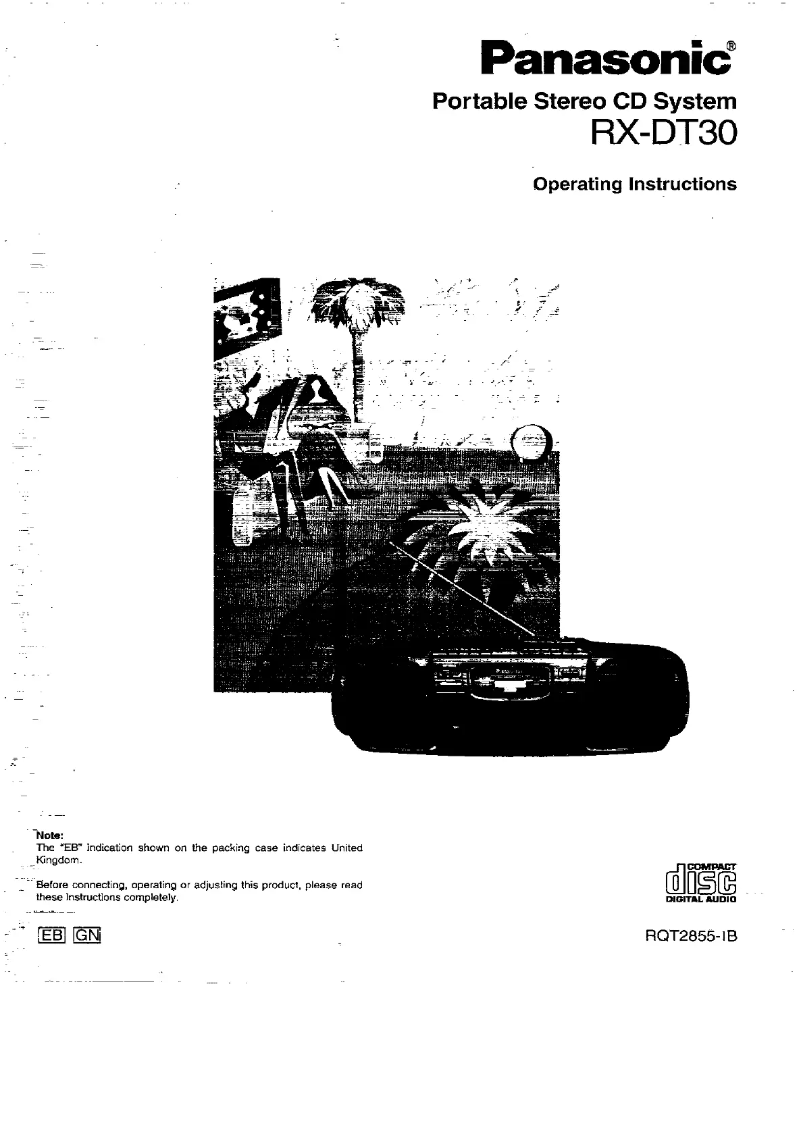 Page n°1 - Manuel utilisateur Panasonic RX-DT30