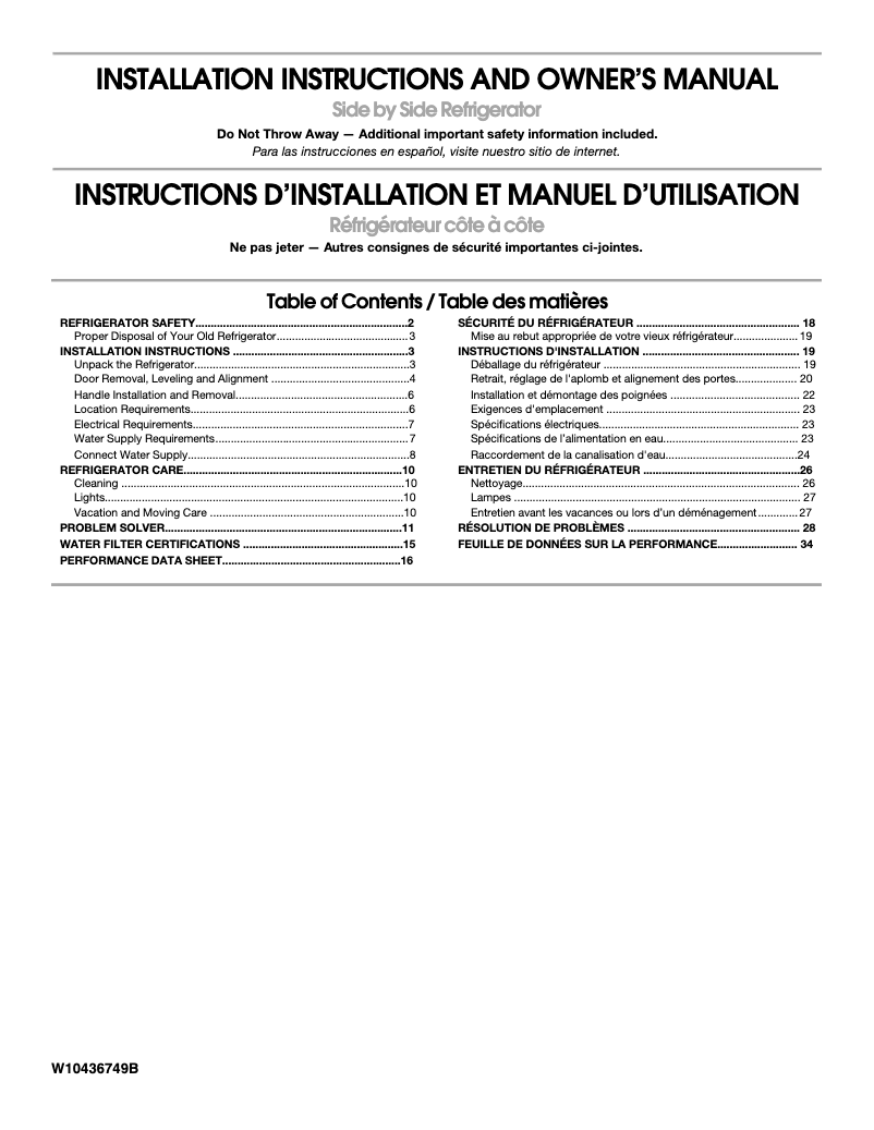 Image de la première page du manuel de l'appareil MSF22D4XAM