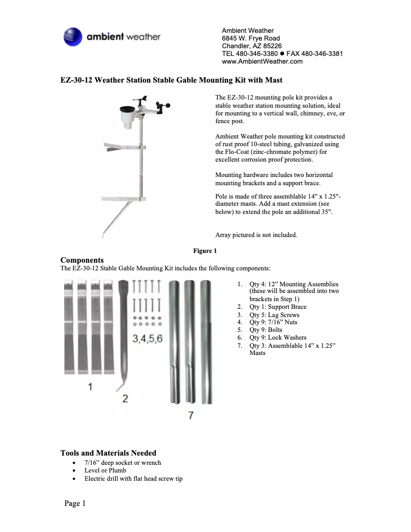 Image de la première page du manuel de l'appareil EZ-30-12