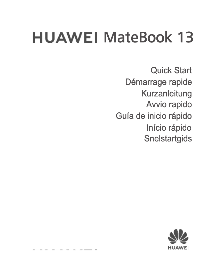 Page 1 de la notice Manuel utilisateur Huawei Matebook 13