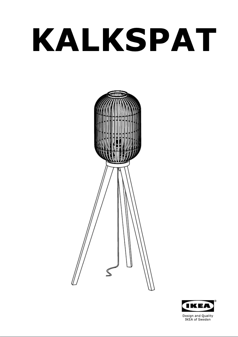 Page 1 de la notice Manuel utilisateur Ikea KALKSPAT 204.825.21