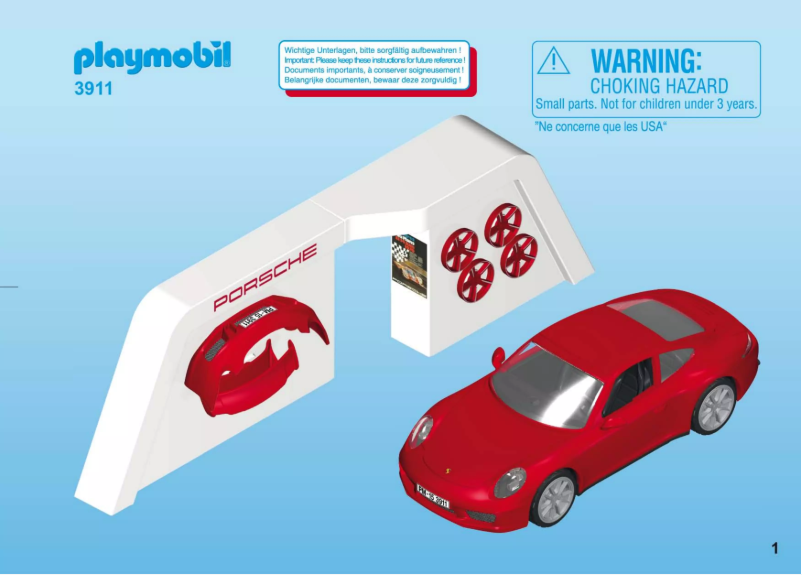 Página 1 del manual Manual de usuario Playmobil Porsche 911 Carrera S 3911