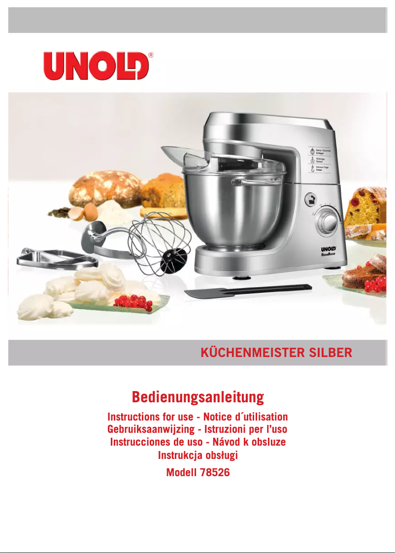 Page n°1 - Manuel utilisateur Unold 78526