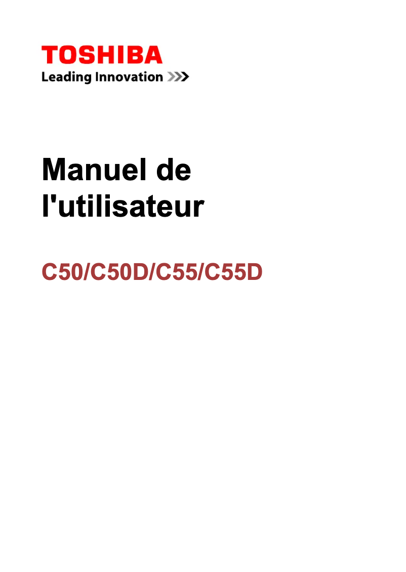 Image de la première page du manuel de l'appareil Satellite C50D