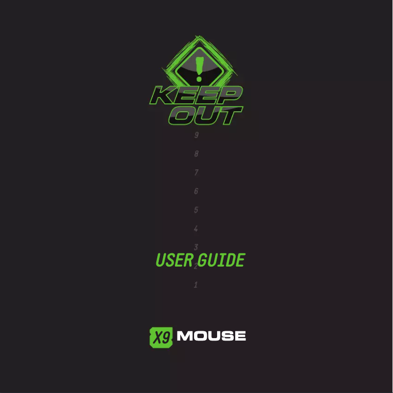 Page 1 de la notice Manuel utilisateur KeepOut X9