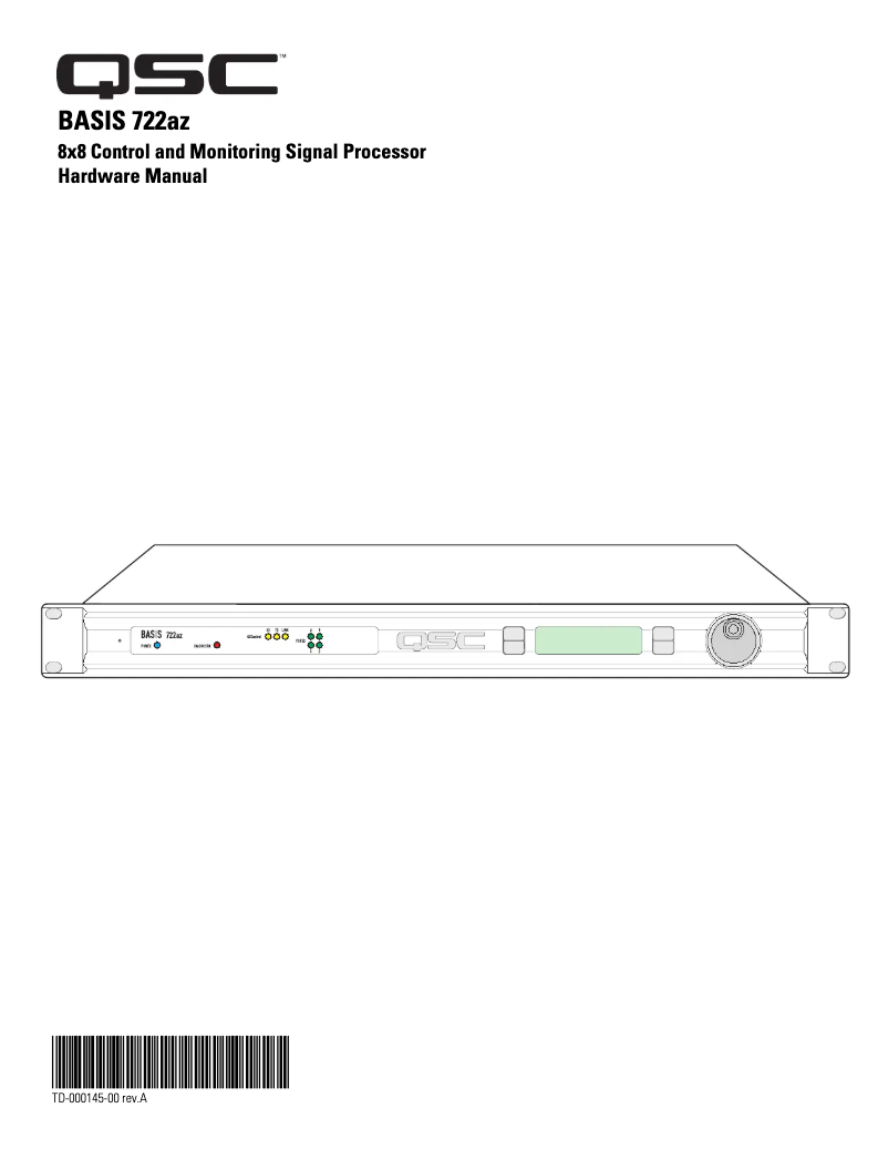 Page 1 de la notice Manuel utilisateur QSC BASIS 722az