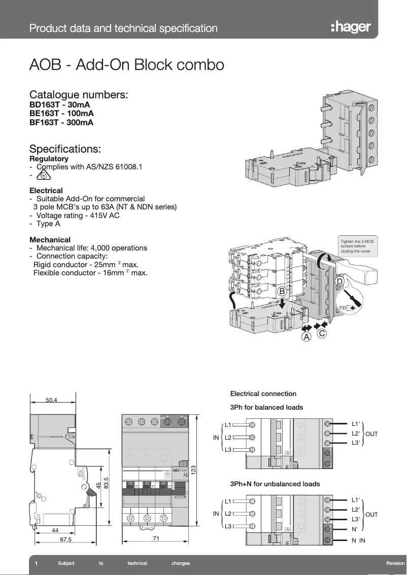 Image de la première page du manuel de l'appareil BF163T