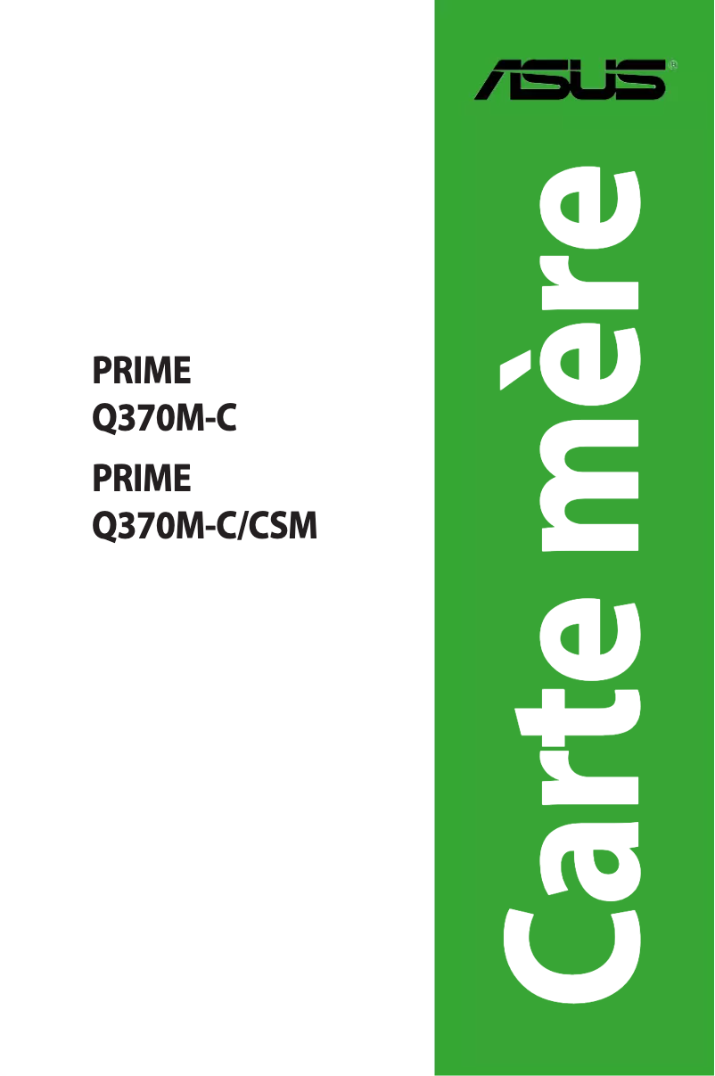 Page 1 de la notice Manuel utilisateur Asus PRIME Q370M-C