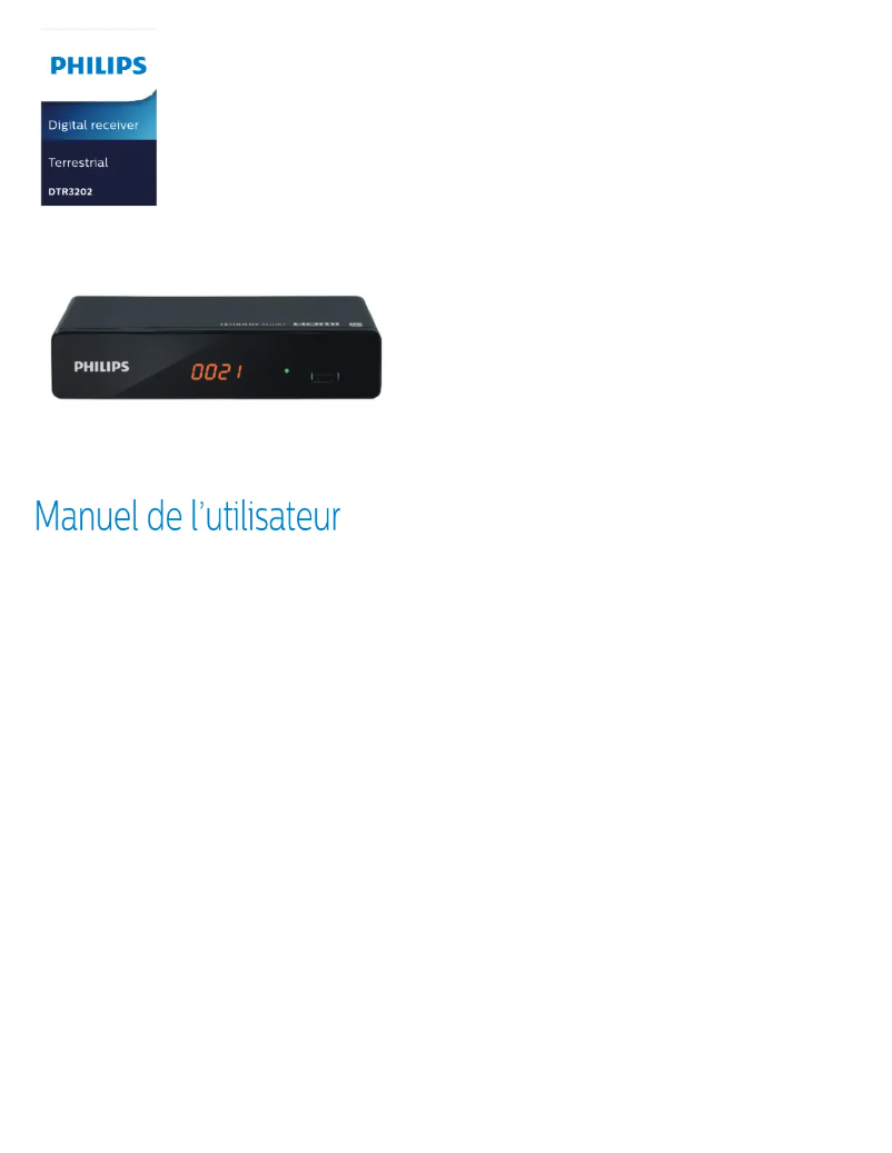Page n°1 - Manuel utilisateur Philips NeoViu T2 DTR3204