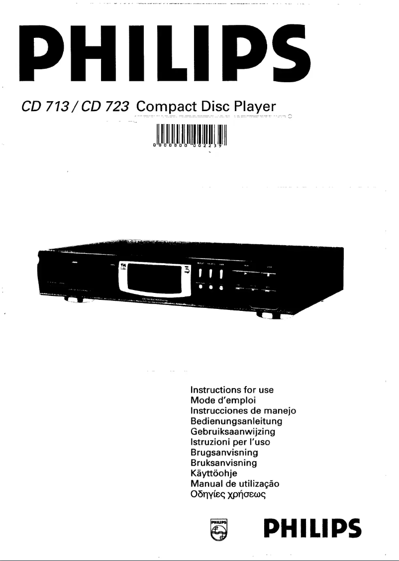 Página 1 del manual Manual de usuario Philips CD713