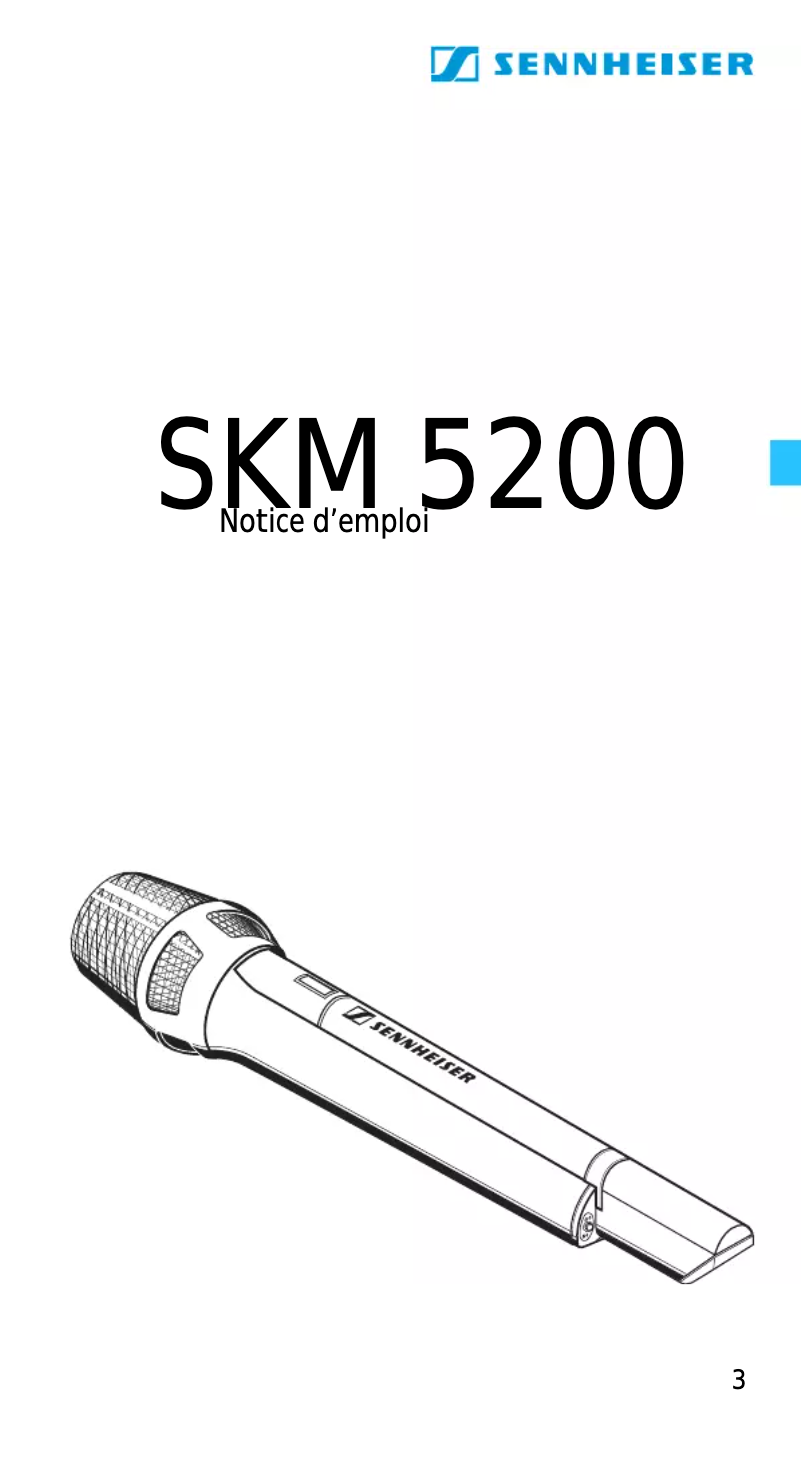 Page 1 de la notice Manuel utilisateur Sennheiser SKM 5200