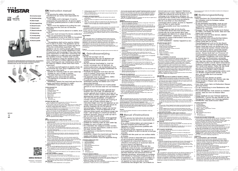 Page n°1 - Manuel utilisateur TriStar TR-2553