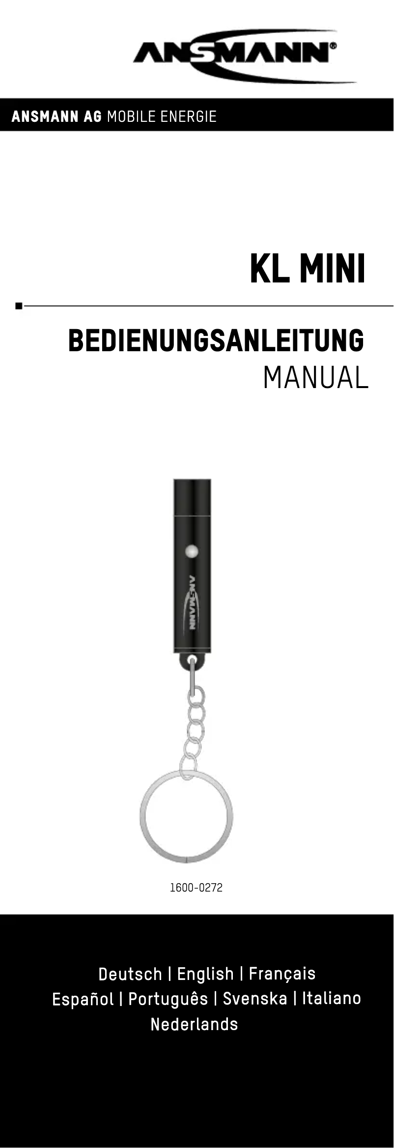 Page 1 de la notice Manuel utilisateur Ansmann KL Mini